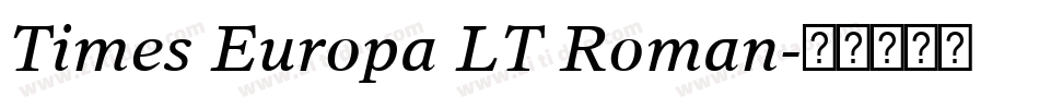 Times Europa LT Roman字体转换